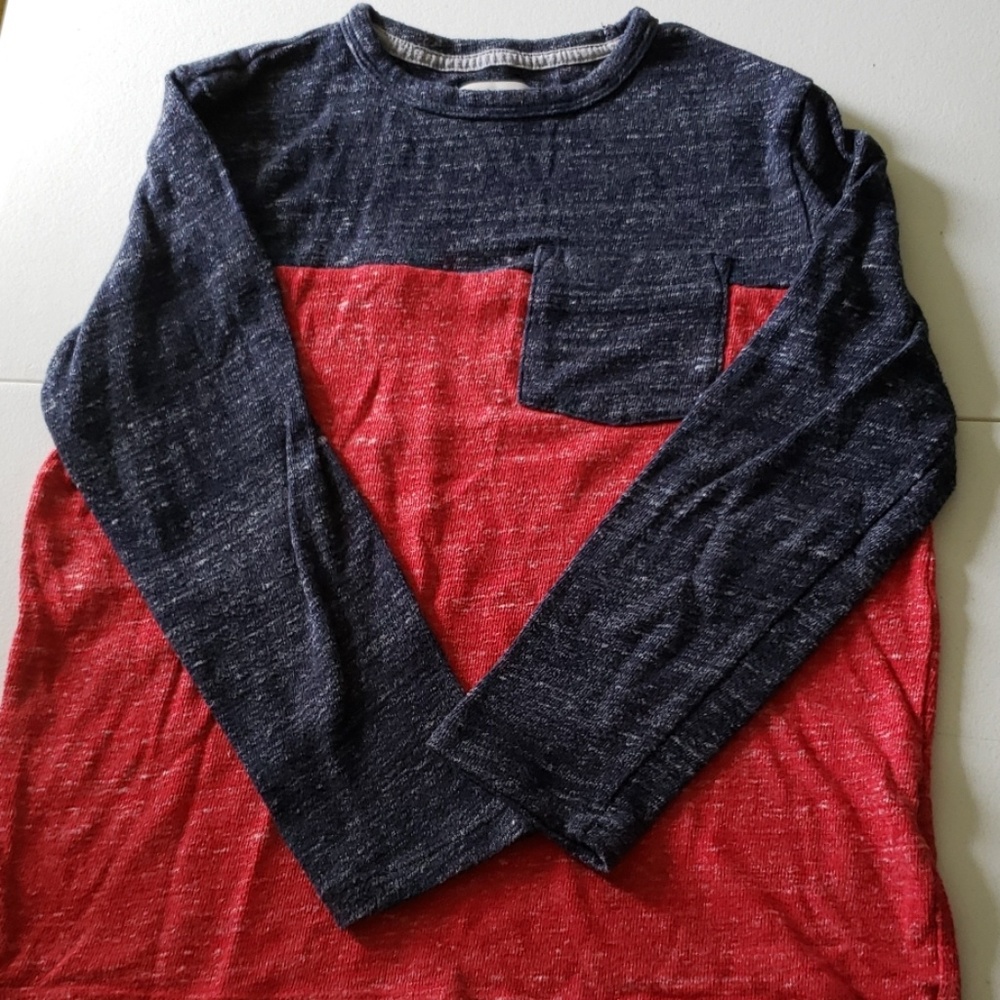 Boys' Two-tone, 3/4 Sleeve Sweater Tee
